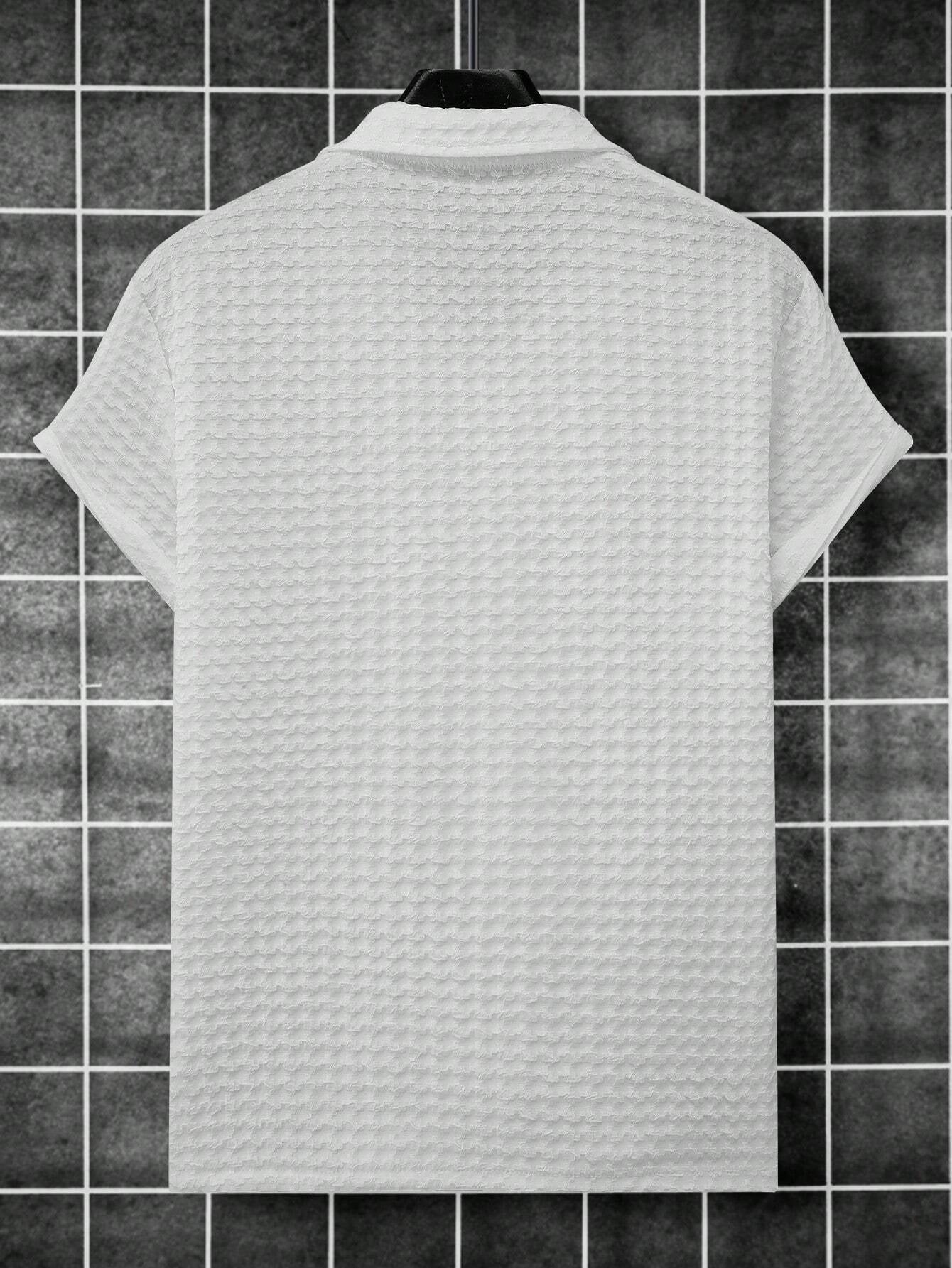 Manfinity Homme Men's Solid Button-Up Short Sleeve Casual Shirt - Ideal Gift for Boyfriend