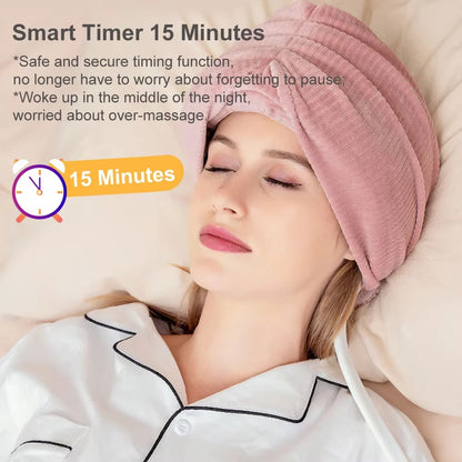 Electric Heated Head Massager with Vibration and Air Compression Kneading SPA for Headache Stress Relief and Deep Sleep Health