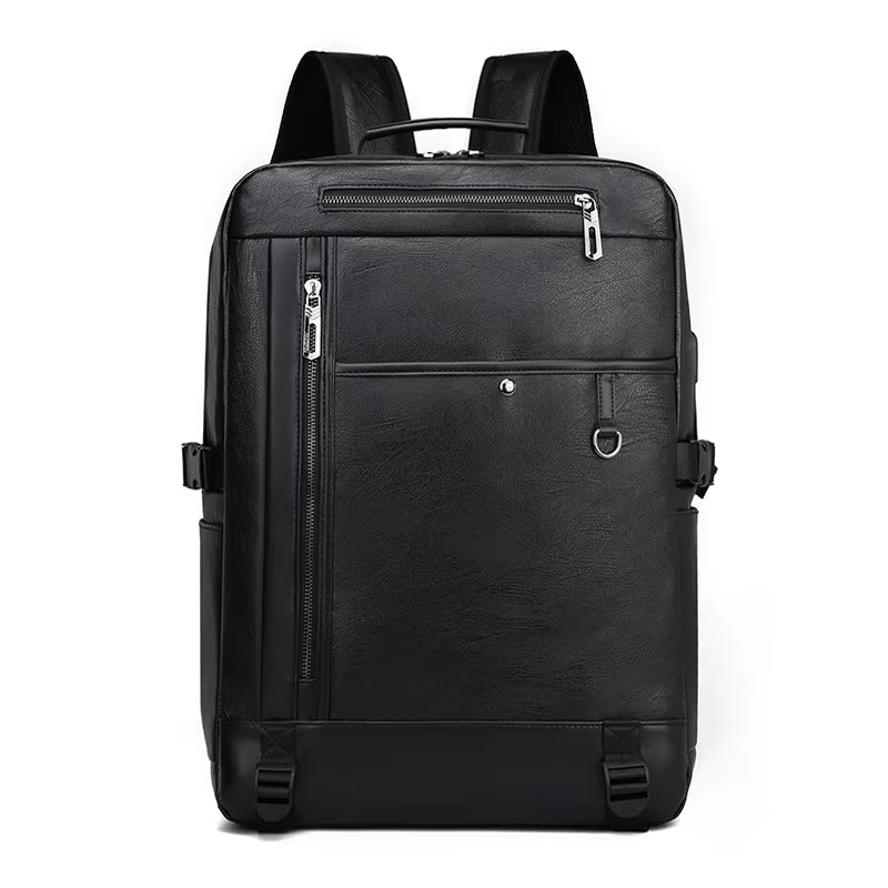 Designer Stylish Men Backpack Pu Leather School Shoulder Bags Travel Bag Men Teenager Mochila Man Laptop Bagpack